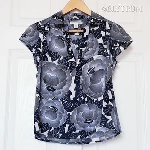 Banana Republic floral button up shirt